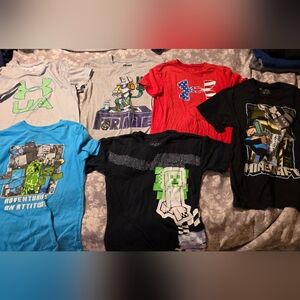 Graphic Kids T-Shirt - Black with Green and White Design